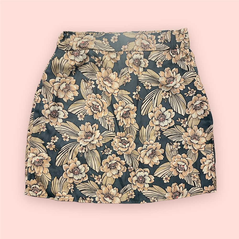 Loft Floral High Elastic Waist Skirt
